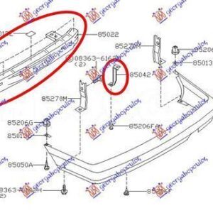 086203850 Nissan Primera 1990-1996 | Τραβέρσα Προφυλακτήρα Πίσω