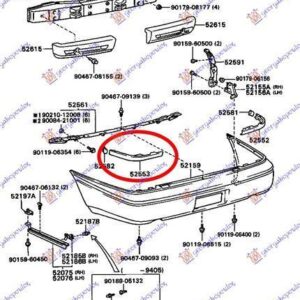 088705532 Toyota Corolla Sedan/Station Wagon 1992-1996 | Λαμαρίνα Φανού Πίσω Αριστερή