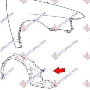 089200821 Hyundai S Coupe 1990-1992 | Θόλος Πλαστικός Εμπρός Δεξιός