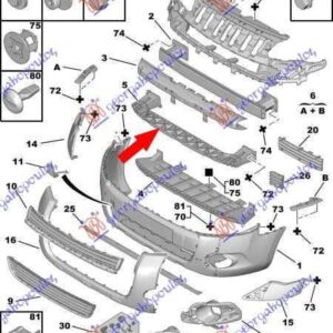 094103835 Peugeot Partner 2008-2015 | Τραβέρσα Προφυλακτήρα Εμπρός