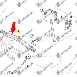 162100200 BMW X6 2014-2019 | Ποδιά Αλουμινένια Εμπρός