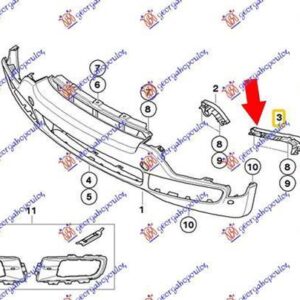 093304286 BMW X5 2007-2010 | Βάση Προφυλακτήρα Εμπρός Δεξιά