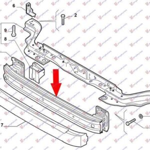 083103840 Peugeot Bipper 2008- | Τραβέρσα Προφυλακτήρα Εμπρός