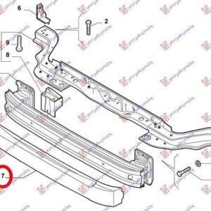 083104900 Peugeot Bipper 2008- | Αντιθορυβικό Προφυλακτήρα Εμπρός