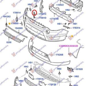 069904801 Ford Galaxy 2006-2011 | Δίχτυ Αεραγωγού Εμπρός Δεξιό