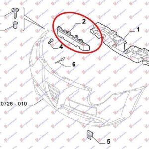 097604282 Alfa Romeo Mito 2008- | Βάση Προφυλακτήρα Εμπρός Αριστερή