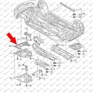 890100830 VW Golf 2016-2019 | Ποδιά Μηχανής