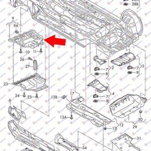 136100840 Audi Q2 2020- | Ποδιά Μηχανής