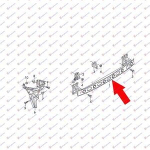 132003850 Audi A3 3θυρο/Sportback 2012-2016 | Τραβέρσα Προφυλακτήρα Πίσω