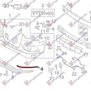 132304011 Audi A3 Sport Sedan/Cabrio 2016-2020 | Διακοσμητικό Προφυλακτήρα Εμπρός Δεξιό