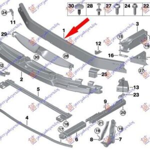 150203840 BMW X1 2015-2019 | Τραβέρσα Προφυλακτήρα Εμπρός