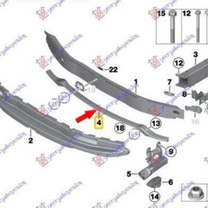 152203855 BMW 1 Series 3/5θυρο 2015-2019 | Τραβέρσα Προφυλακτήρα Εμπρός