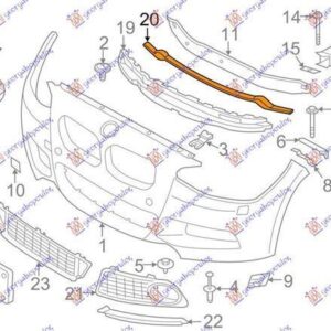 152203860 BMW 1 Series 3/5θυρο 2015-2019 | Τραβέρσα Προφυλακτήρα Εμπρός