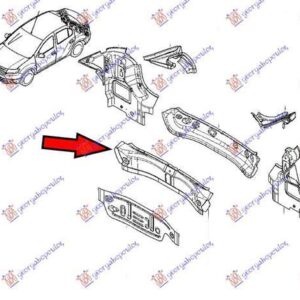 223002075 Dacia Sandero 2012-2016 | Ποδιά Εσωτερική Πίσω