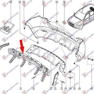 675603850 Renault Symbol 2013-2017 | Τραβέρσα Προφυλακτήρα Πίσω