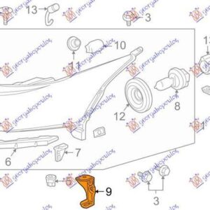 235004286 Chevrolet Cruze 2009-2013 | Βάση Φανού Εμπρός Δεξιά