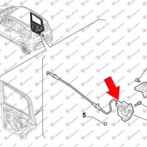 295007217 Fiat Panda 2012- | Κλειδαριά Πόρτας Πίσω Αριστερή