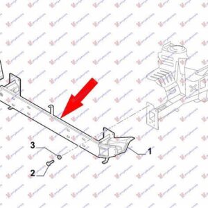 637003845 Peugeot Boxer 2014- | Τραβέρσα Προφυλακτήρα Εμπρός