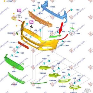 318104284 Ford Mondeo 2014-2019 | Βάση Προφυλακτήρα Εμπρός Αριστερή