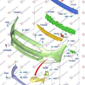 329003840 Ford Mustang 2015-2018 | Τραβέρσα Προφυλακτήρα Εμπρός