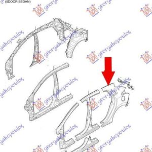 368001681 Hyundai i30 Hatchback/Estate 2012-2014 | Φτερό Πίσω Δεξιό