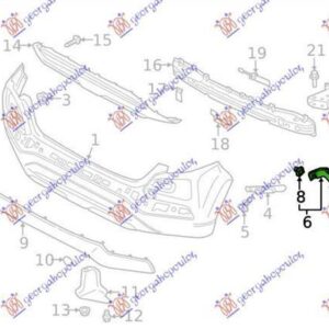 376004302 Hyundai Kona 2017-2020 | Βάση Προφυλακτήρα Πίσω Αριστερή