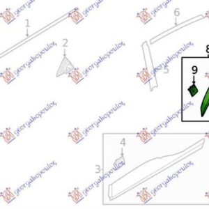 376106554 Hyundai Kona 2020- | Πλαστικό Φρύδι Πίσω Αριστερό