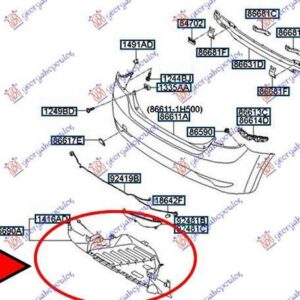 430004030 Kia Ceed 3θυρο 2010-2013 | Πλαστικό Προφυλακτήρα Πίσω