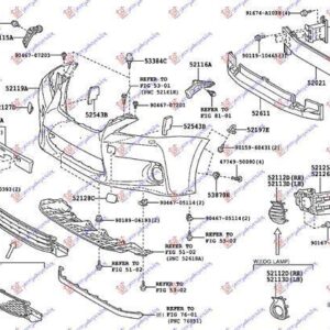 486104282 Lexus CT 200h 2014- | Βάση Προφυλακτήρα Εμπρός Αριστερή