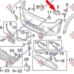 507004286 Mazda CX-3 2015-2019 | Βάση Προφυλακτήρα Εμπρός Δεξιά