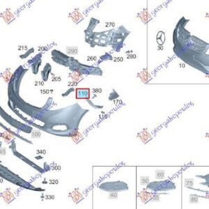 526104281 Mercedes-Benz Vito 2015- | Βάση Προφυλακτήρα Εμπρός Δεξιά