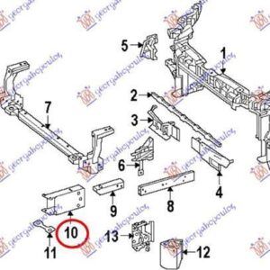 538104282 Mercedes-Benz B-Class 2011-2014 | Βάση Προφυλακτήρα Εμπρός Αριστερή