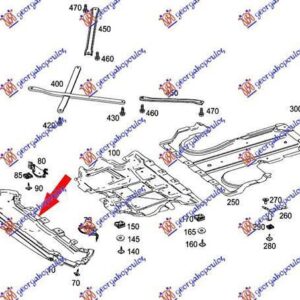 527400840 Mercedes-Benz GLC 2015-2020 | Ποδιά Μηχανής Εμπρός