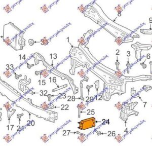 533504284 Mercedes-Benz EQC 2019- | Βάση Προφυλακτήρα Εμπρός Αριστερή