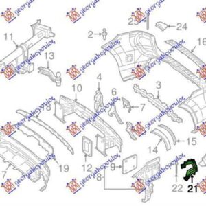 527804092 Mercedes-Benz GLS 2015-2019 | Βάση Διακοσμητικού Εξάτμισης Αριστερή