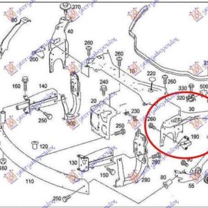 531000272 Mercedes-Benz CLS Coupe 2004-2008 | Φανοστάτης Άνω Εμπρός Αριστερός