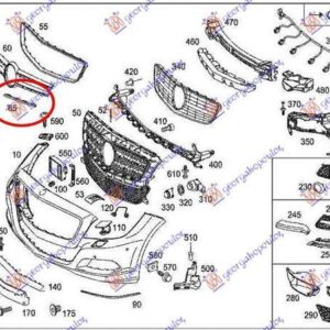 532104601 Mercedes-Benz CLS Coupe 2010-2014 | Χρώμιο Μάσκας Δεξιό