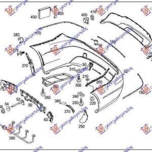 536204030 Mercedes-Benz C-Class Coupe 2011-2015 | Χρώμιο Προφυλακτήρα Πίσω