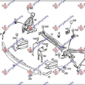 536004282 Mercedes-Benz C-Class 2011-2014 | Βάση Τραβέρσας Εμπρός Αριστερή