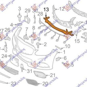 540003835 Mercedes-Benz E-Class 2013-2016 | Τραβέρσα Προφυλακτήρα Εμπρός