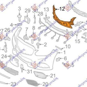 540003845 Mercedes-Benz E-Class 2013-2016 | Τραβέρσα Προφυλακτήρα Εμπρός