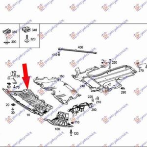 540100840 Mercedes-Benz E-Class 2016-2020 | Ποδιά Μηχανής