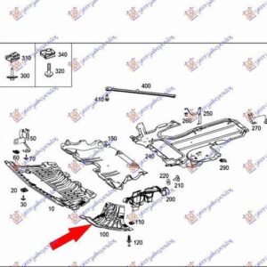 527400841 Mercedes-Benz GLC 2015-2020 | Ποδιά Μηχανής Δεξιά