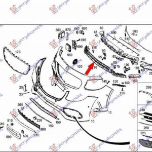 540103845 Mercedes-Benz E-Class 2016-2020 | Τραβέρσα Προφυλακτήρα Εμπρός