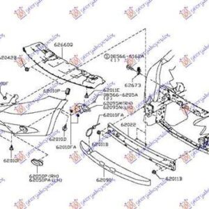 582004286 Nissan Note 2013- | Βάση Προφυλακτήρα Εμπρός Δεξιά