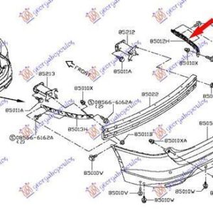 583004301 Nissan X-Trail 2014-2017 | Βάση Προφυλακτήρα Πίσω Δεξιά