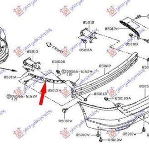 583004302 Nissan X-Trail 2014-2017 | Βάση Προφυλακτήρα Πίσω Αριστερή