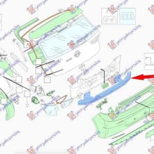 600503850 Opel Astra 5θυρο/Station Wagon 2019-2021 | Τραβέρσα Προφυλακτήρα Πίσω