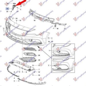 600504281 Opel Astra 5θυρο/Station Wagon 2019-2021 | Βάση Προφυλακτήρα Εμπρός Δεξιά