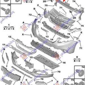 633103840 Peugeot 2008 2016-2019 | Τραβέρσα Προφυλακτήρα Εμπρός